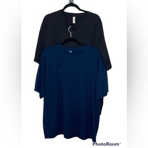 Alstyle 2PC Bundle Black/ Blue T-shirt Sz 2XL